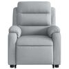 vidaXL Fauteuil inclinable de massage gris clair tissu