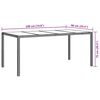 vidaXL Table de jardin pour repas Beige 190 x 90 x 75 cm Poly rotin