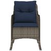 vidaXL Chaises de jardin avec coussins lot de 2 gris r&eacute;sine tress&eacute;e