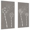 vidaXL D&eacute;corations murales de jardin 2pcs 105x55 cm design de fleur