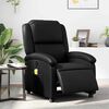 vidaXL Fauteuil inclinable de massage électrique noir similicuir