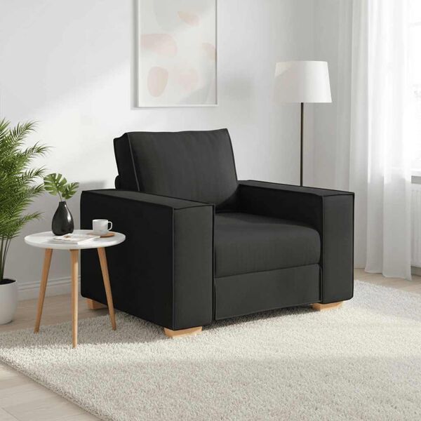 vidaXL Canap&eacute; Fauteuil Noir 100x78x84 cm Tissu