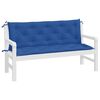 vidaXL Coussins de banc jardin lot de 2 bleu 150x50x7 cm tissu Oxford