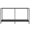 vidaXL Table console Noir 140x35x75,5 cm Verre trempé