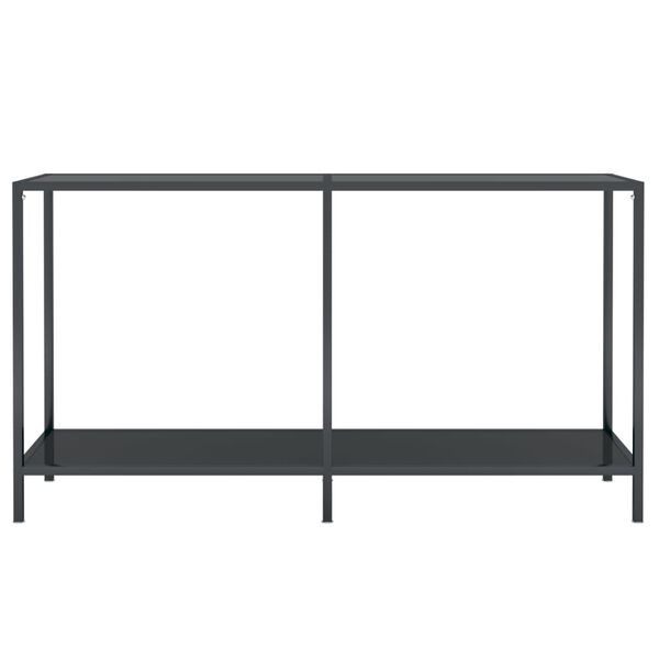 vidaXL Table console Noir 140x35x75,5 cm Verre trempé