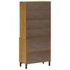 vidaXL Buffet avec portes vitr&eacute;es FLAM 80x40x180 cm bois massif de pin