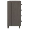 vidaXL Buffet HAMAR Gris clair 79x40x80 cm Bois massif de pin