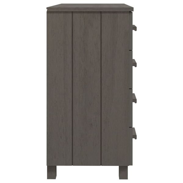 vidaXL Buffet HAMAR Gris clair 79x40x80 cm Bois massif de pin