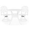 vidaXL Ensemble de bistro 3 pcs Aluminium coul&eacute; Blanc