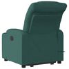 vidaXL Fauteuil inclinable de massage &eacute;lectrique vert fonc&eacute; tissu