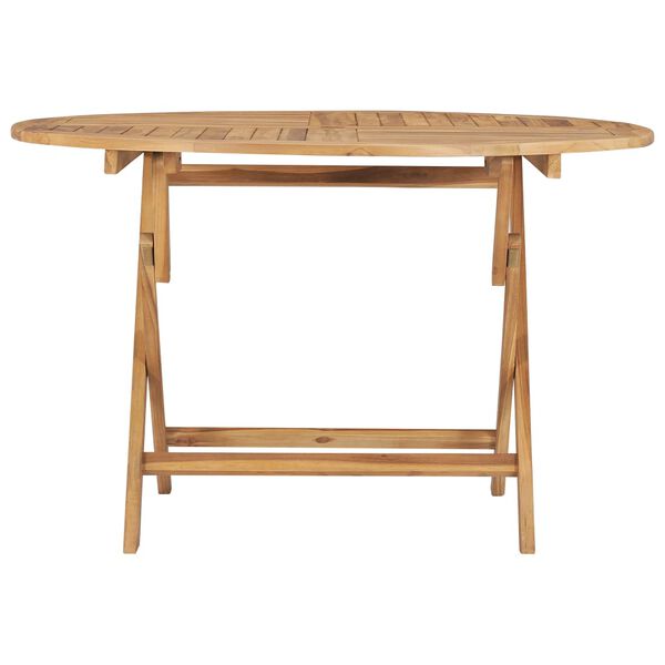 vidaXL Table pliable de jardin &Oslash; 120 cm Bois de teck solide
