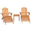 vidaXL Ensemble de salon de jardin Adirondack 3 pcs bois acacia solide