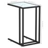 vidaXL Table d'appoint ordinateur Marbre blanc 50x35x65cm Verre trempé