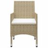 vidaXL Ensemble &agrave; manger de jardin 7 pcs Beige