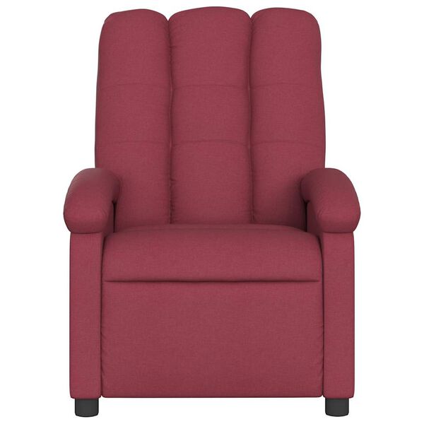 vidaXL Fauteuil de massage inclinable rouge bordeaux tissu