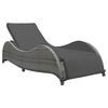 vidaXL Chaise longue avec coussin R&eacute;sine tress&eacute;e Anthracite