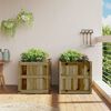vidaXL Jardini&egrave;res 2 pcs bois de pin impr&eacute;gn&eacute;
