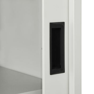 vidaXL Armoire à portes coulissantes Gris clair 90x40x90 cm Acier