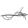 vidaXL Chaise longue avec coussin R&eacute;sine tress&eacute;e Marron