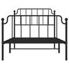 vidaXL Cadre de lit métal sans matelas avec pied de lit noir 100x190cm