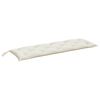 vidaXL Coussins de banc de jardin lot de 2 cr&egrave;me m&eacute;lang&eacute; tissu
