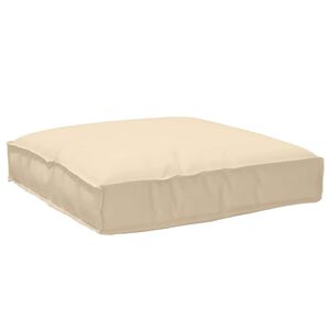 vidaXL Coussin Beige 80 x 80 x 12 cm Tissu Oxford