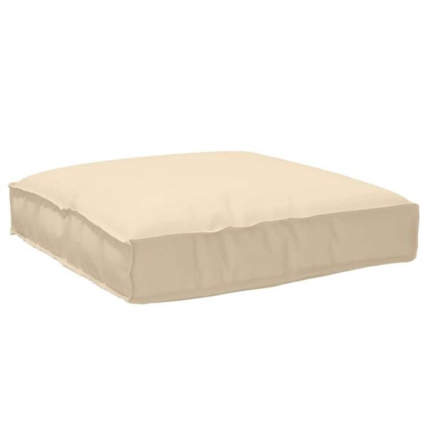vidaXL Coussin Beige 80 x 80 x 12 cm Tissu Oxford