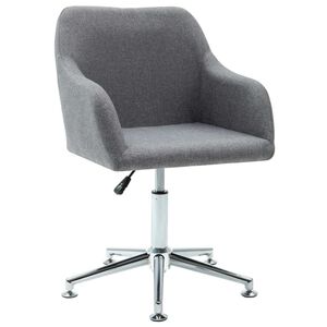 vidaXL Chaise pivotante de bureau Gris clair Tissu