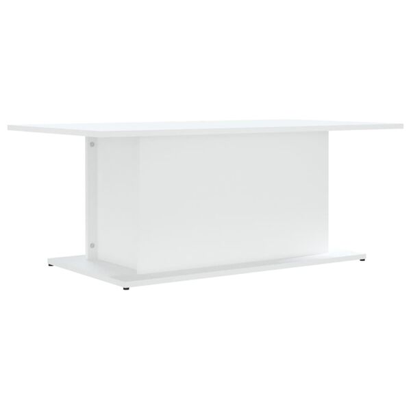 vidaXL Table basse blanc 102x55,5x40 cm bois d'ing&eacute;nierie
