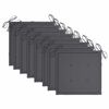 vidaXL Chaises de jardin avec coussins anthracite lot de 8 Teck massif
