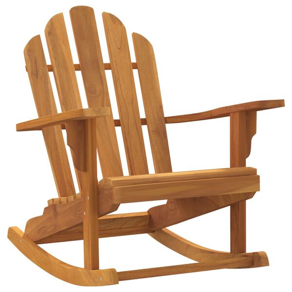 vidaXL Chaises &agrave; bascule de jardin lot de 2 Adirondack teck solide
