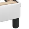 vidaXL Cadre de lit Dover blanc 152x203 cm similicuir