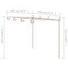vidaXL Pergola de jardin Marron antique 4x3x2,5 m Fer