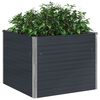 vidaXL Jardini&egrave;re sur&eacute;lev&eacute;e Anthracite 100x100x77 cm Acier galvanis&eacute;