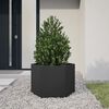 vidaXL Jardini&egrave;re noir hexagone 69x60x45 cm acier