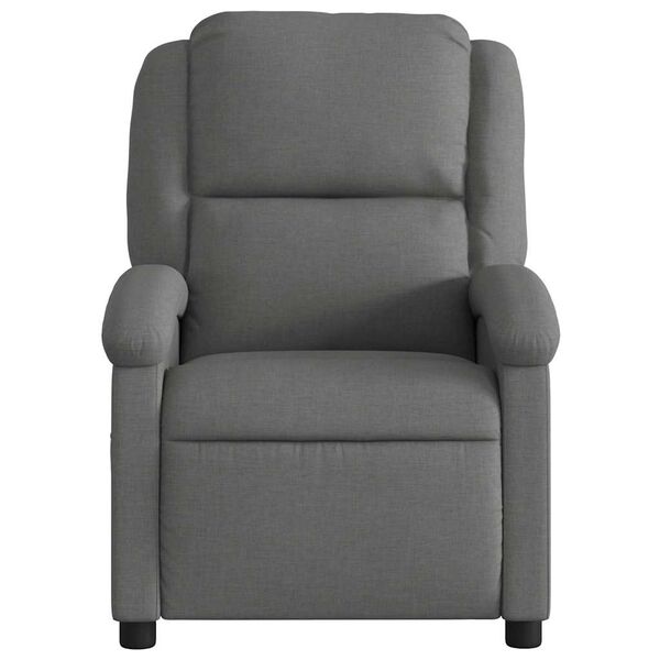 vidaXL Fauteuil inclinable en tissu gris fonc&eacute;