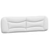 vidaXL Coussin de t&ecirc;te de lit Hvar blanc 193 cm similicuir