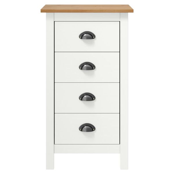 vidaXL Buffet Hill Blanc 46x35x80 cm Bois de pin solide