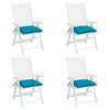 vidaXL Coussins de chaise lot de 4 bleu clair 40x40x7 cm tissu oxford