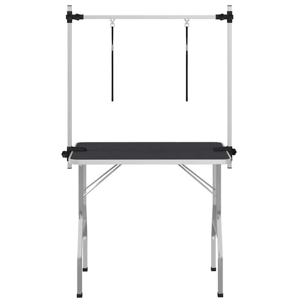vidaXL Table de Toilettage Ajustable pour Chiens Chats 2 Potences