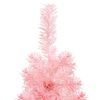 vidaXL Demi sapin de No&euml;l artificiel mince avec support Rose 150 cm