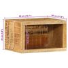 vidaXL Cabinet de chevet Marron 40 x 30 x 25 cm Bois de mangue massif