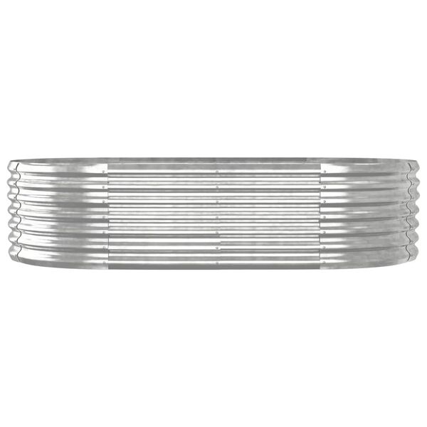 vidaXL Lit surélevé de jardin Acier galvanisé Argenté