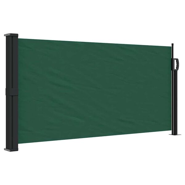 vidaXL Auvent lat&eacute;ral r&eacute;tractable vert fonc&eacute; 100x300 cm