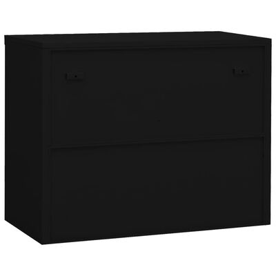 vidaXL Armoire de bureau Noir 90x40x70 cm Acier