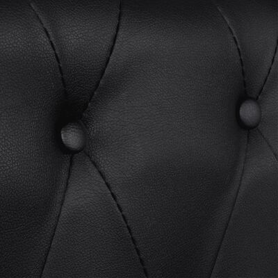 vidaXL Canapé Chesterfield à 3 places similicuir noir