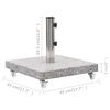 vidaXL Socle de parasol Granite 30 kg Carr&eacute; Gris