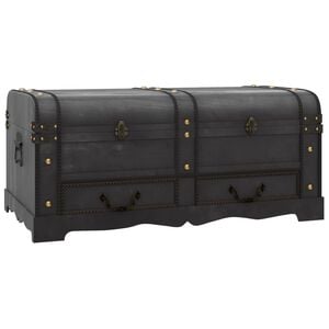 vidaXL Coffre de rangement en bois Large Noir