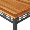 vidaXL Table de jardin noir 180x90x75 cm r&eacute;sine tress&eacute;e et bois acacia