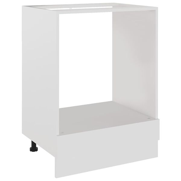 vidaXL Meuble de four "Riga" blanc 60&nbsp;x&nbsp;46&nbsp;x&nbsp;81,5&nbsp;cm en bois d'ing&eacute;nierie